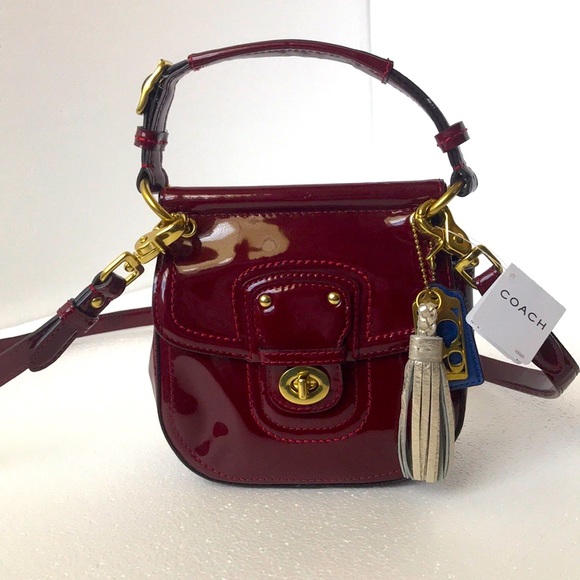 Coach Handbags - Coach, crimson, mini Willis, crossbody bag NWT